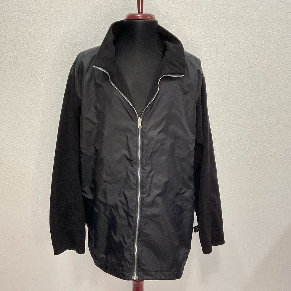 Izod PerformanceX Outerwear Windbreaker Jacket Men Golf Large Full Zip Fleece